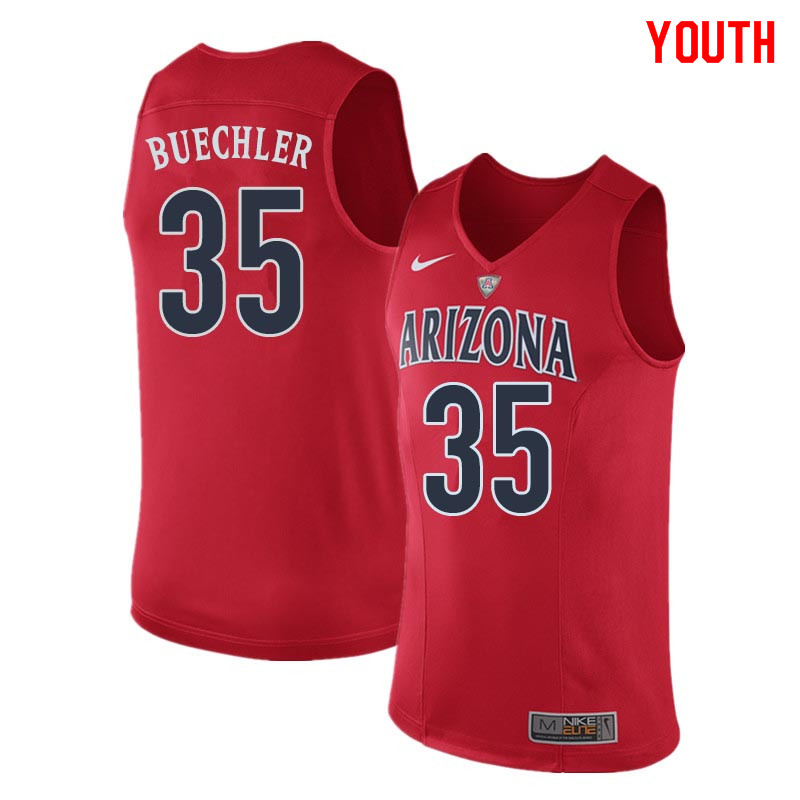 Youth Arizona Wildcats #35 Jud Buechler College Basketball Jerseys Sale-Red